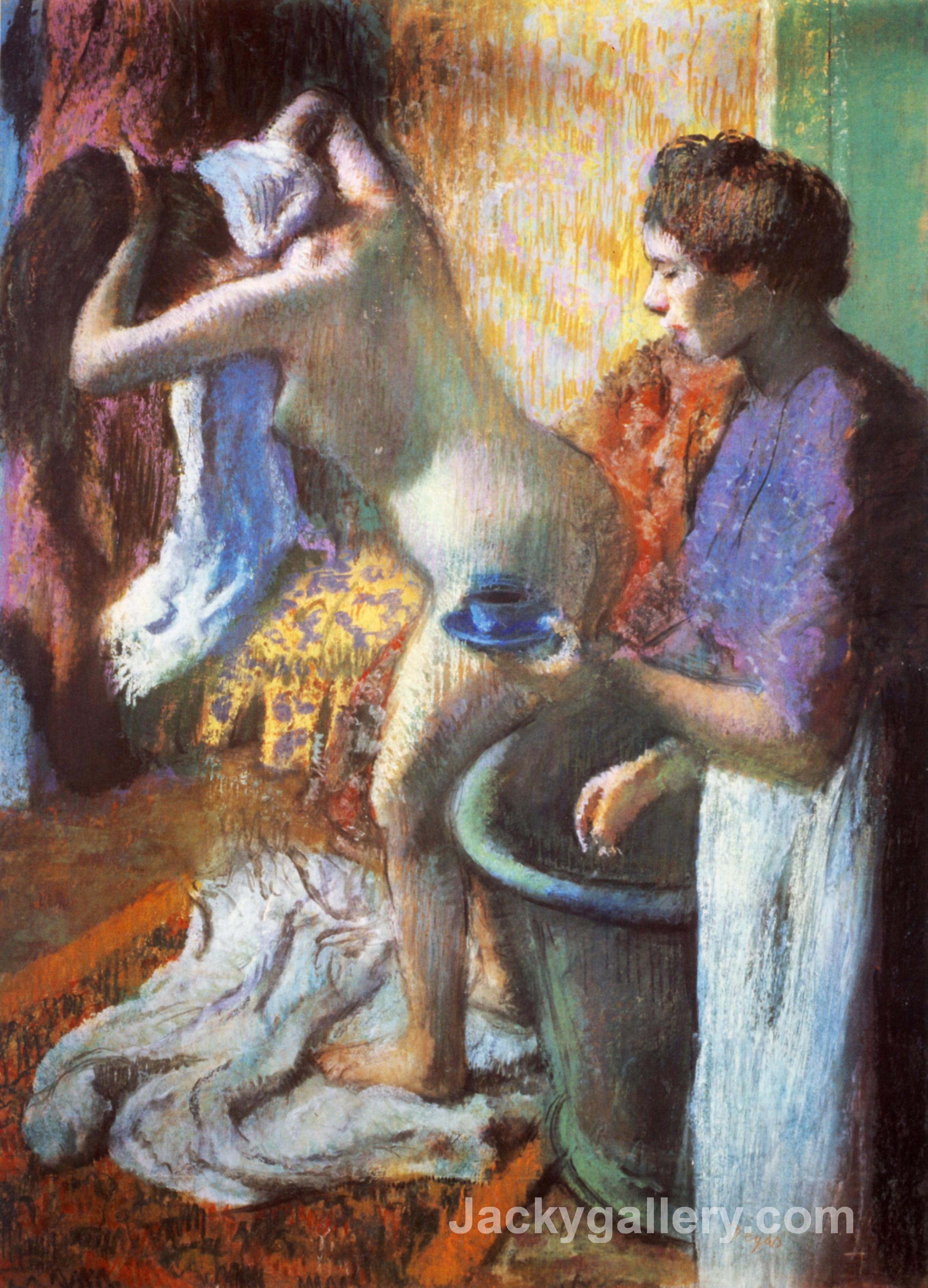 The Cup of Tea (Breakfast after Bathing) by Edgar Degas paintings reproduction